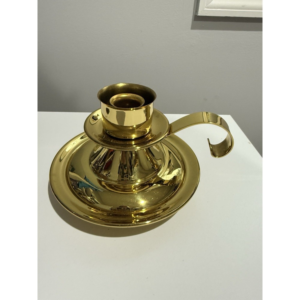 Copper Craft  Brass Chamberstick‎ Taper Candlestick Holder